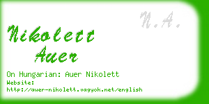 nikolett auer business card